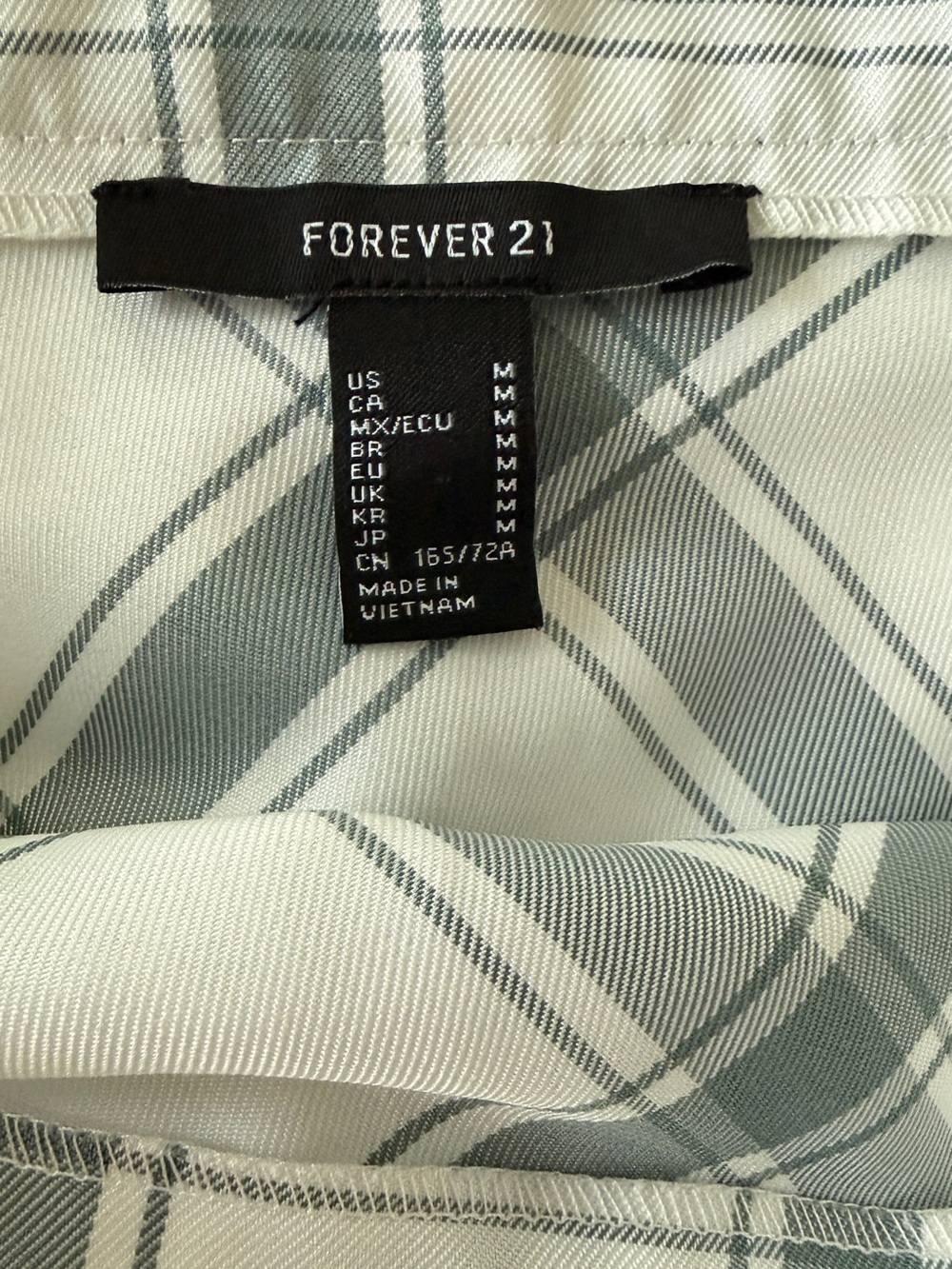 Gray White Plaid Pleated Mini Skirt Size Medium - Picture 11 of 11